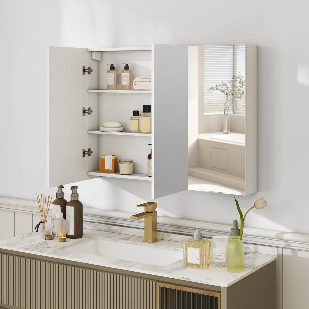 Frameless Bathroom Medicine Cabinet with Mirror