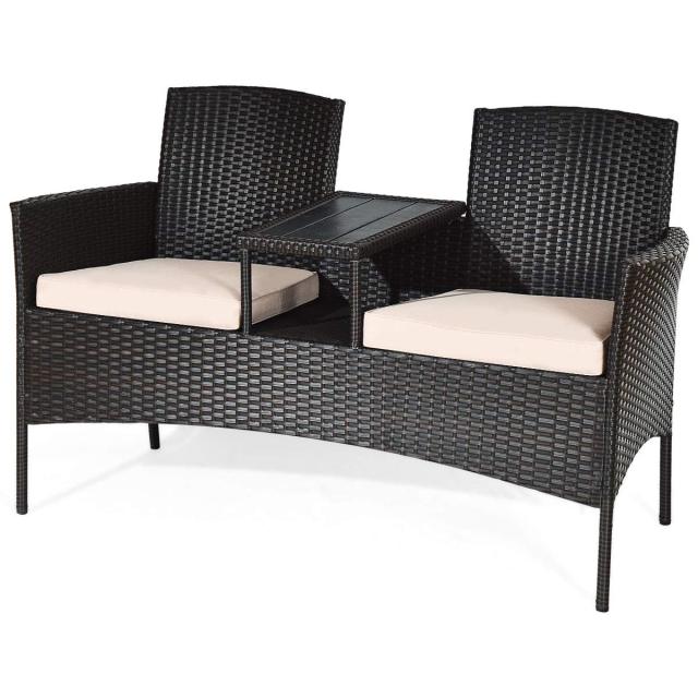 2-Seat Patio Conversation Sets Outdoor Patio Loveseat Set