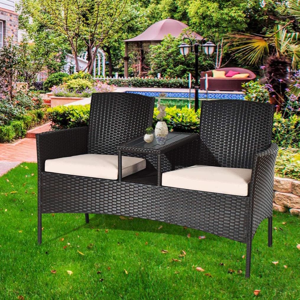 2-Seat Patio Conversation Sets Outdoor Patio Loveseat Set