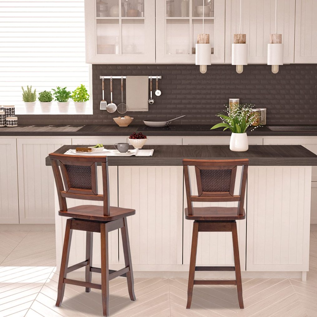 Bar Stools Set of 2/4 24.5 Inch Counter Height Bar Stool