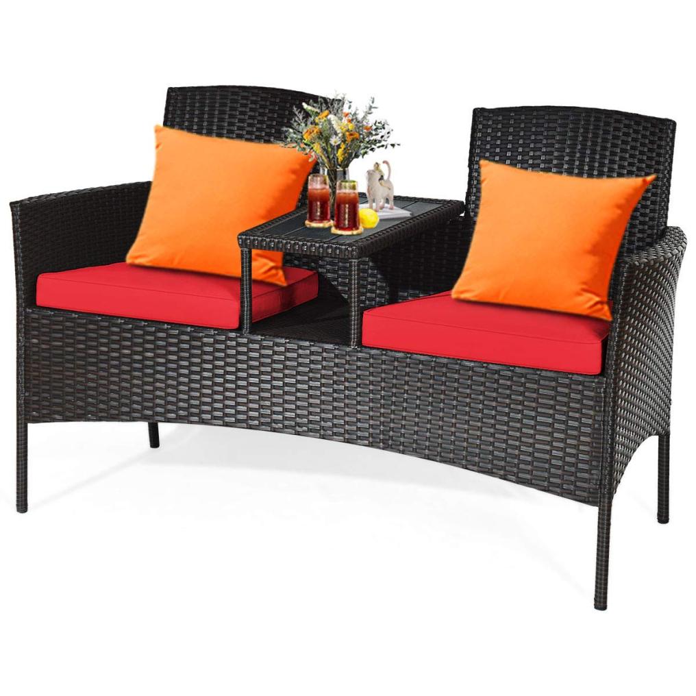 2-Seat Patio Conversation Sets Outdoor Patio Loveseat Set