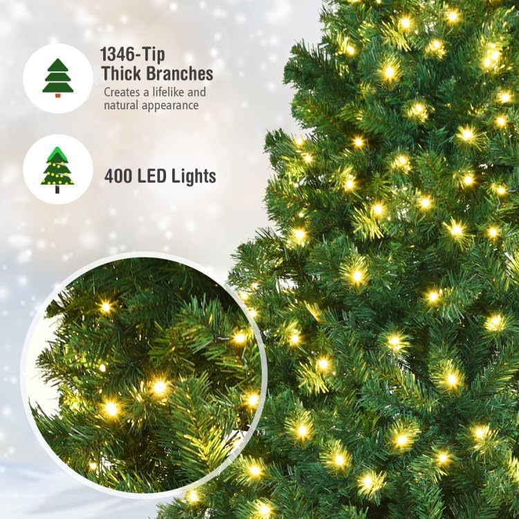 7.5 FT Prelit Christmas Tree Artificial Christmas Tree