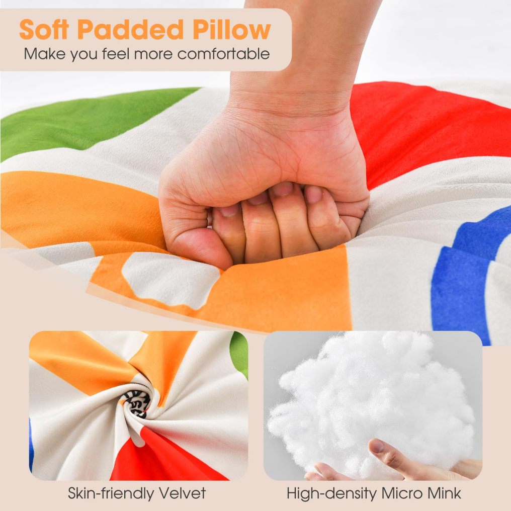 Set of 4 Square Throw Pillows 18" x 18" Decorative Throw Pillows with Removable & Washable Velvet Pillow Covers