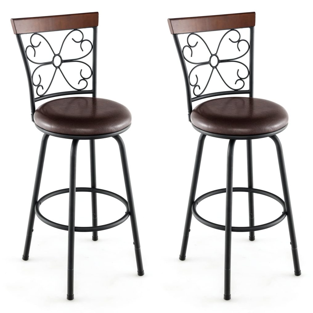 Bar Stools for Kitchen Island 24-30 Inch Seat Height Barstools Set of 2/4