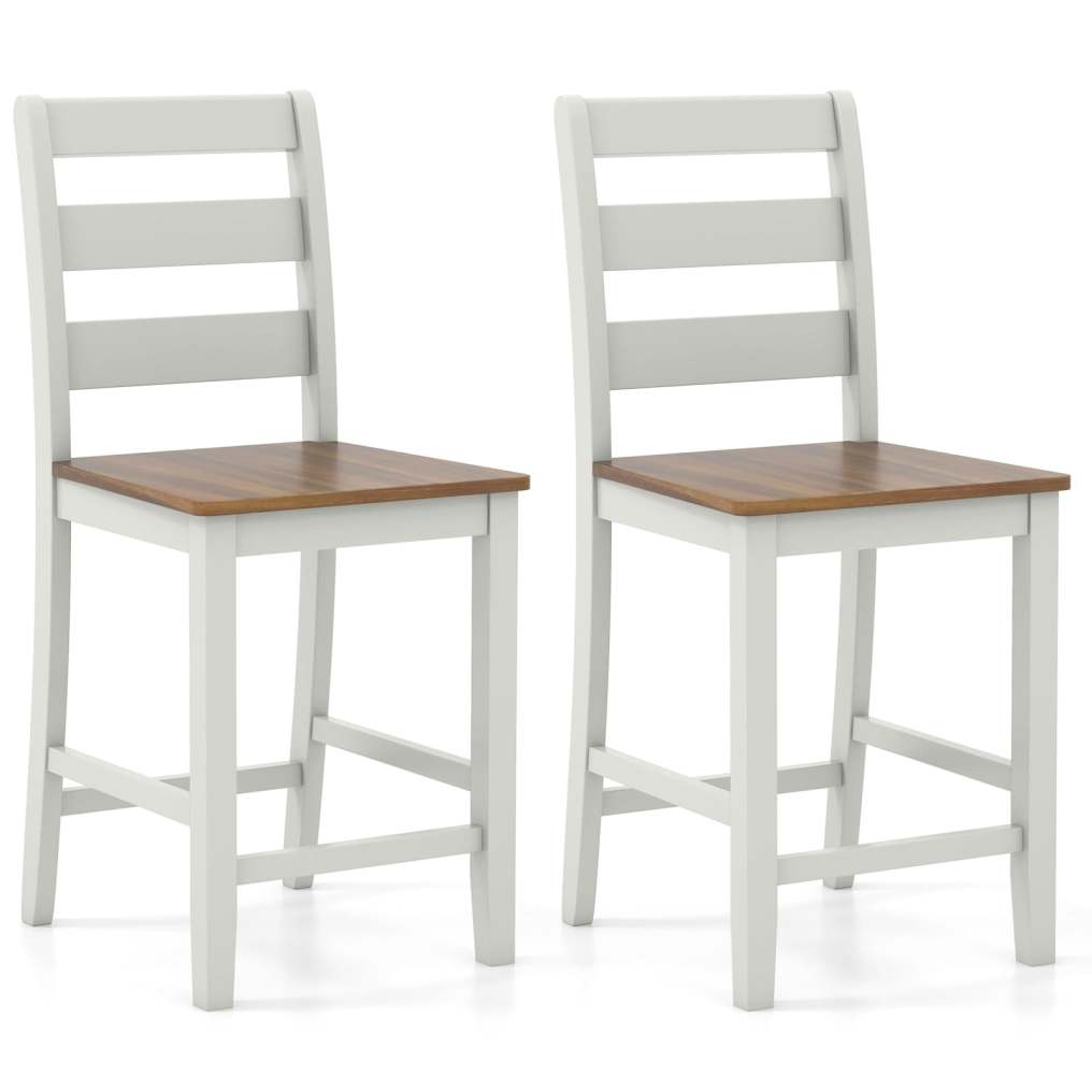 Set of 2/4 Counter Height Chairs 24'' Wooden Bar Stools
