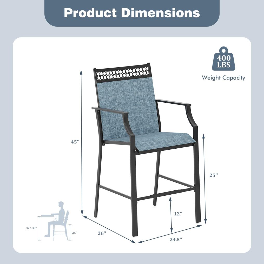 25 Inch Counter Height Stools with Metal Frame