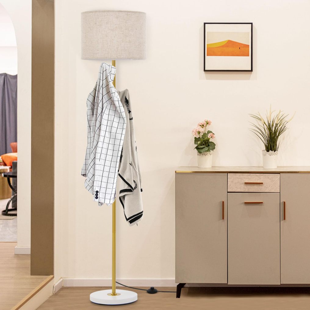 ARLIME Floor Lamp with Coat Rack