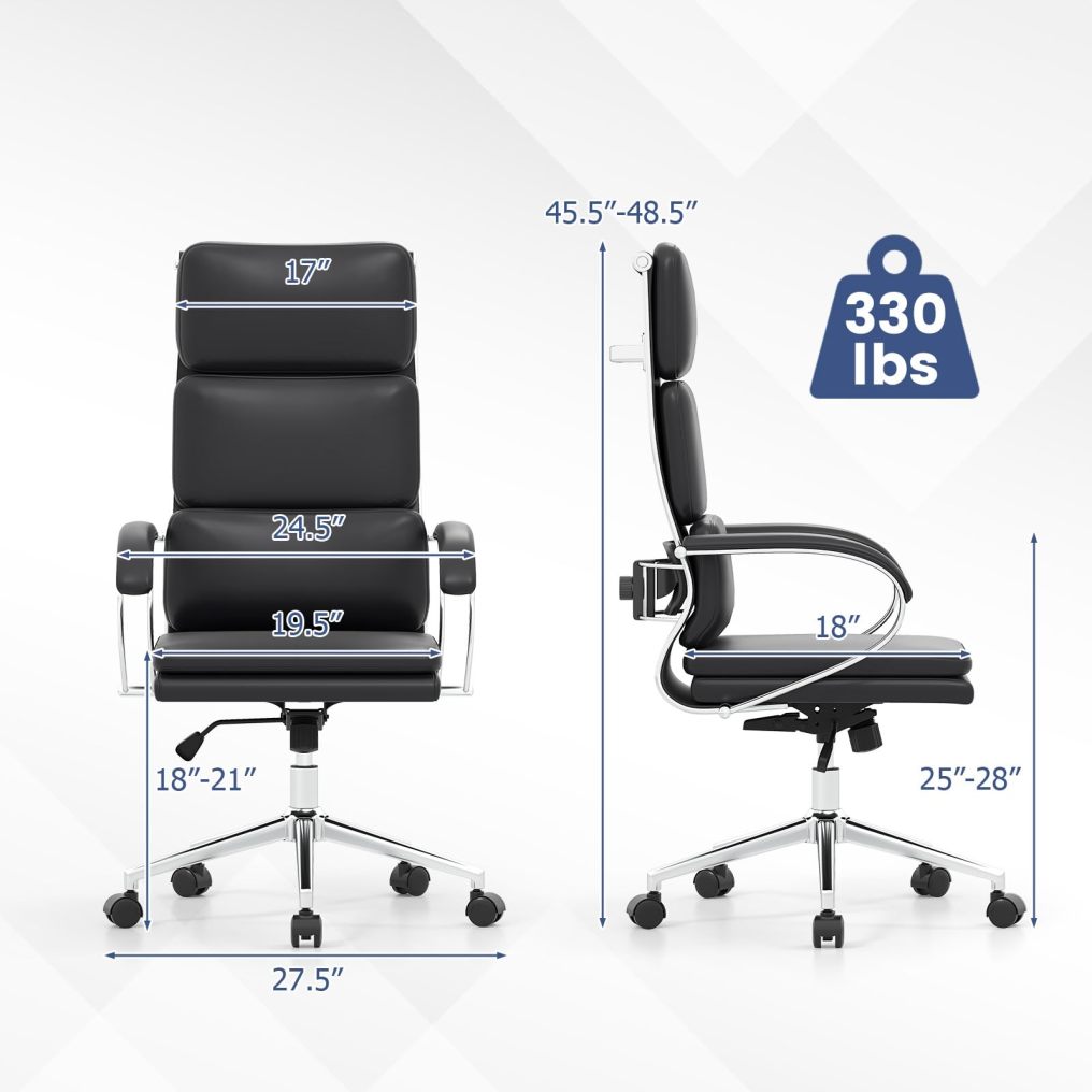 Executive Swivel Computer Chair w/Adjustable Height & Rocking Function