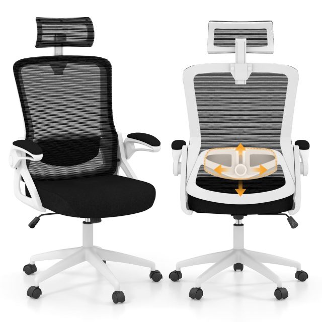 Ergonomic Mesh Office Chair 90°-120° Rocking Function and Waterfall Seat