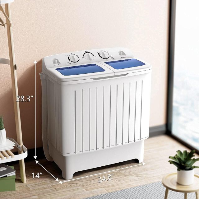 ARLIME Portable Washing Machine, 20lbs Mini Twin Tub Washing Machine