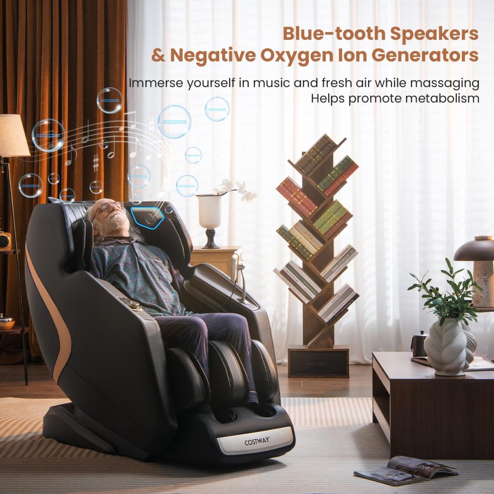 ARLIME 3D Full Body Massage Chair Zero Gravity SL Track Massage Recliner with 7-inch Touch Screen