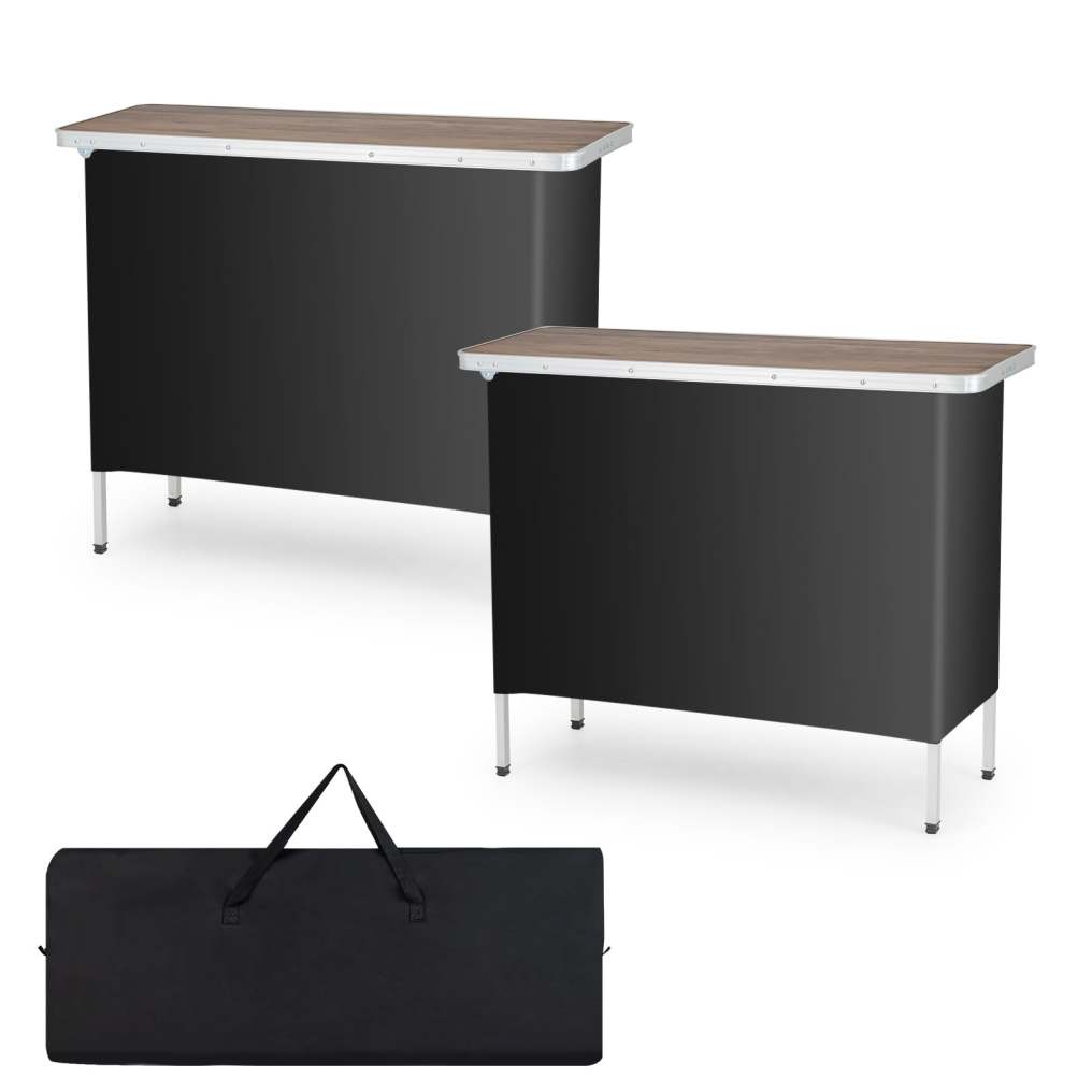 Portable Bar Table for Events Foldable Pop-Up Bar with Carrying Bag