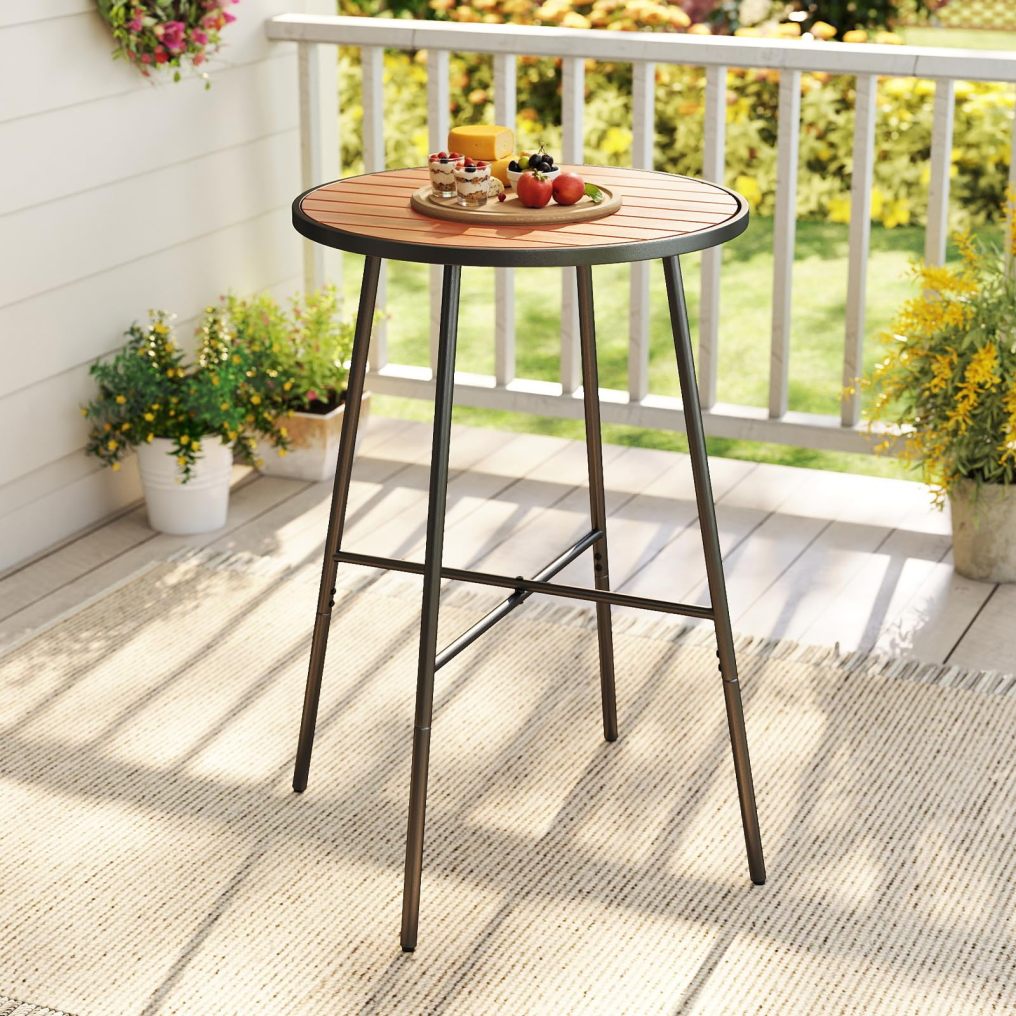 Outdoor Bar Table 41" Bar Height Patio Round Table