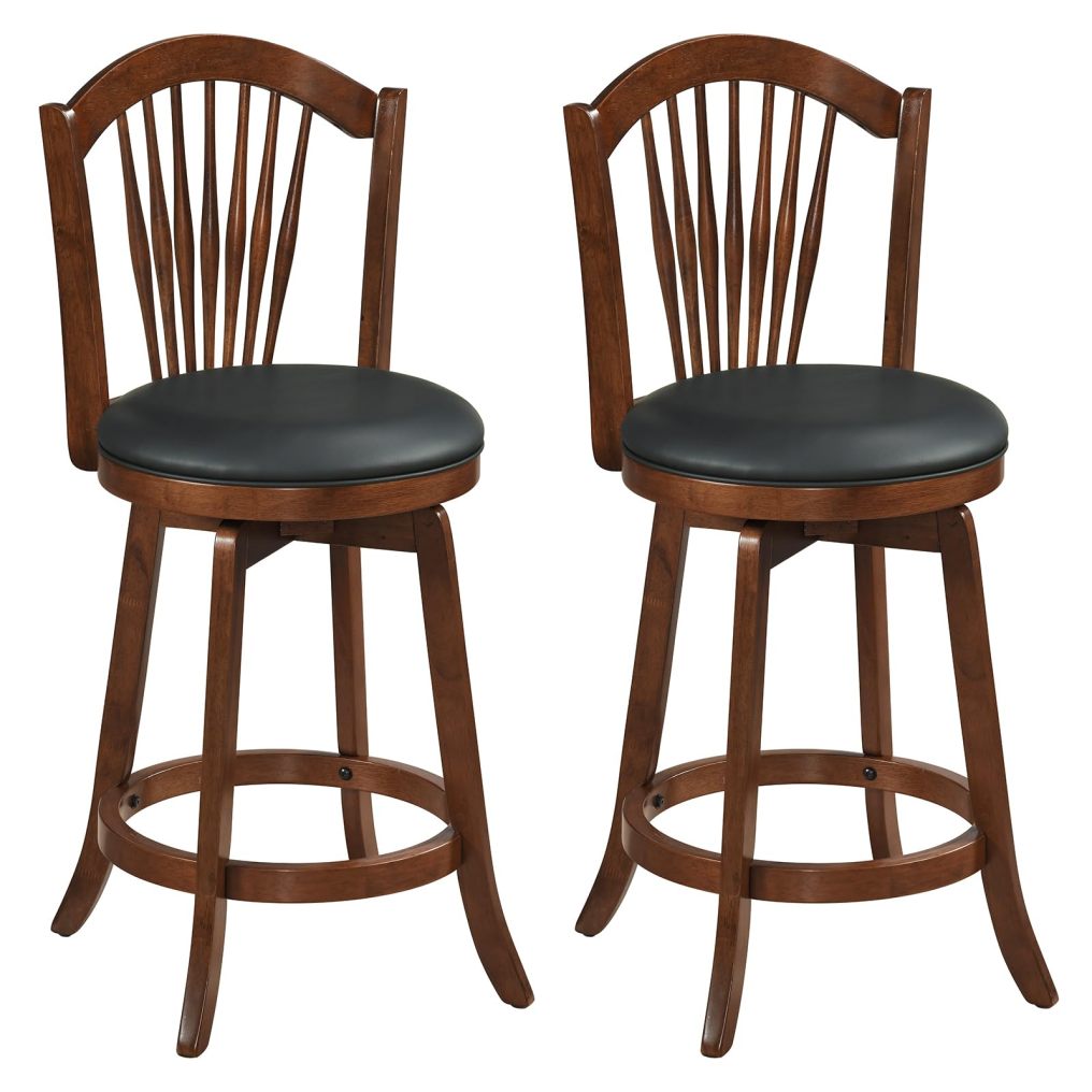 25/31 Inch Swivel Bar Stools Set for Kitchen Island and Dining Room