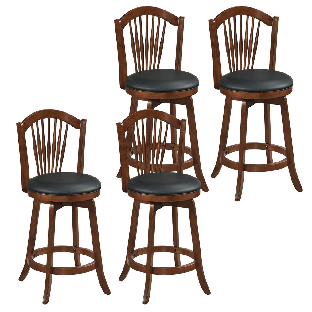 25/31 Inch Swivel Bar Stools Set for Kitchen Island and Dining Room