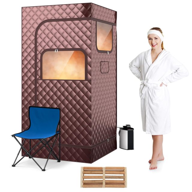 Portable Steam Sauna Personal Home Sauna Tent w/ 3L Steam Generator