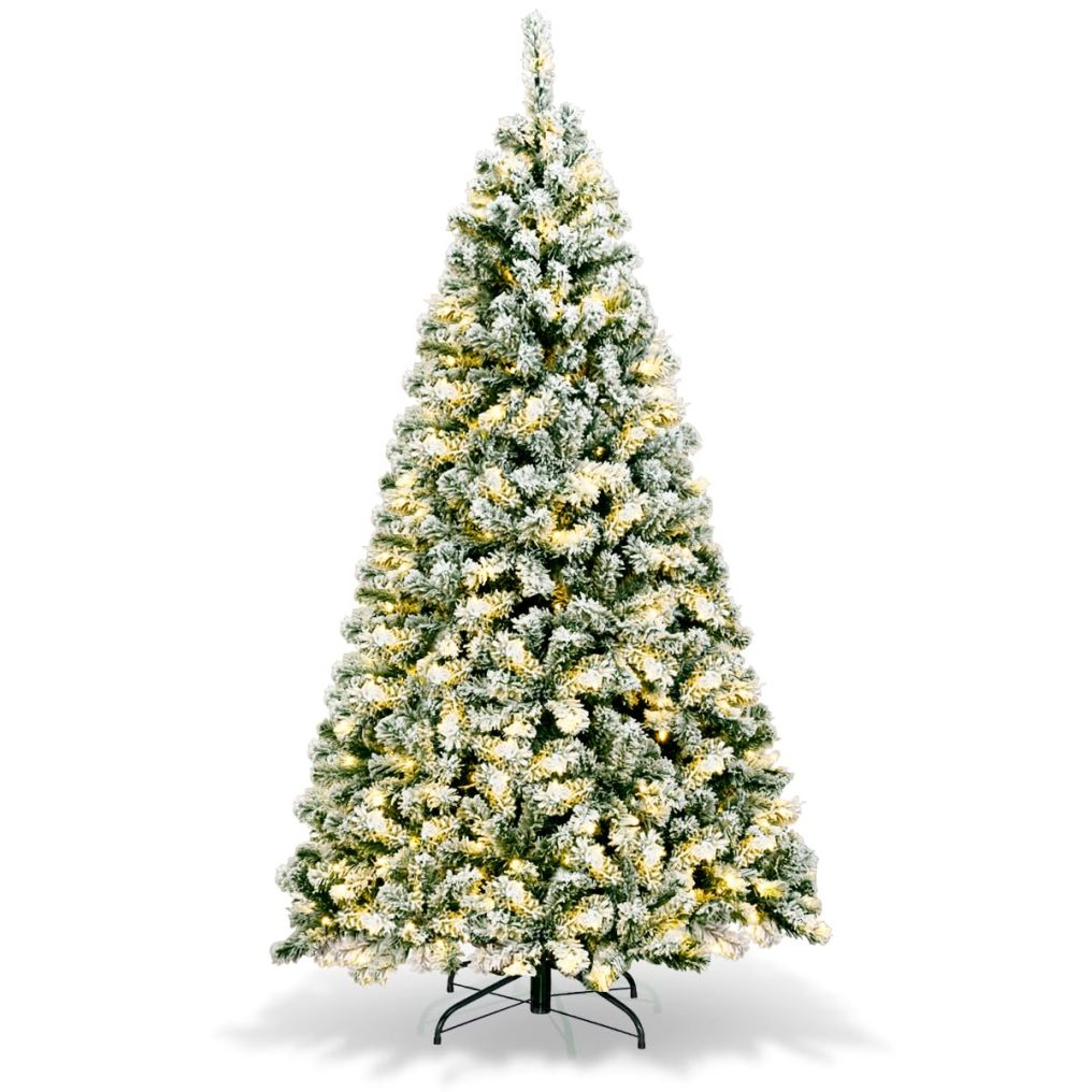 6Ft Pre-Lit Artificial Christmas Tree with 250 Led Lights 928 Branch Tips