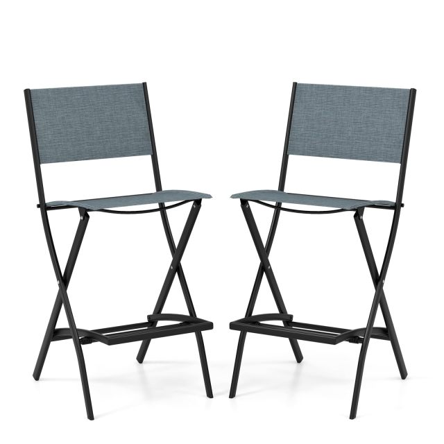 Outdoor Patio Bar Chair Set of 2/4/6 Folding Bar Height Stool