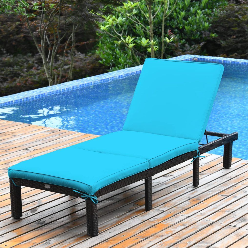 6 Gear Adjustable Chasie Lounge for Backyard