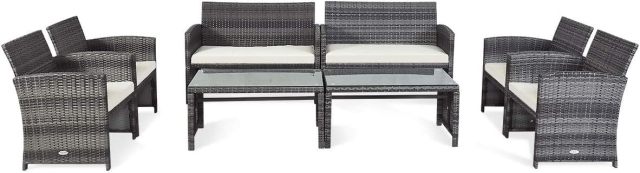 Patio Furniture Set 4/8 Pieces Outdoor Wicker Chairs