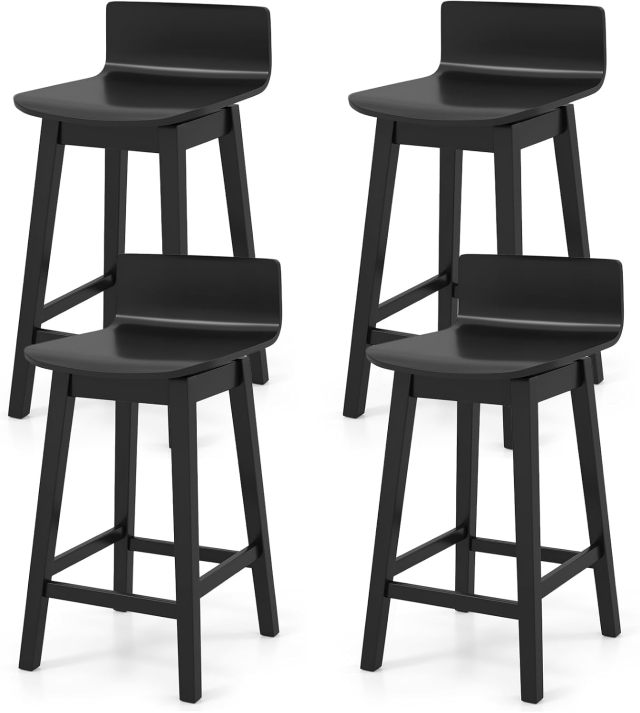 24.5 inch Counter Height Chairs with Low Back for Kitchen Island