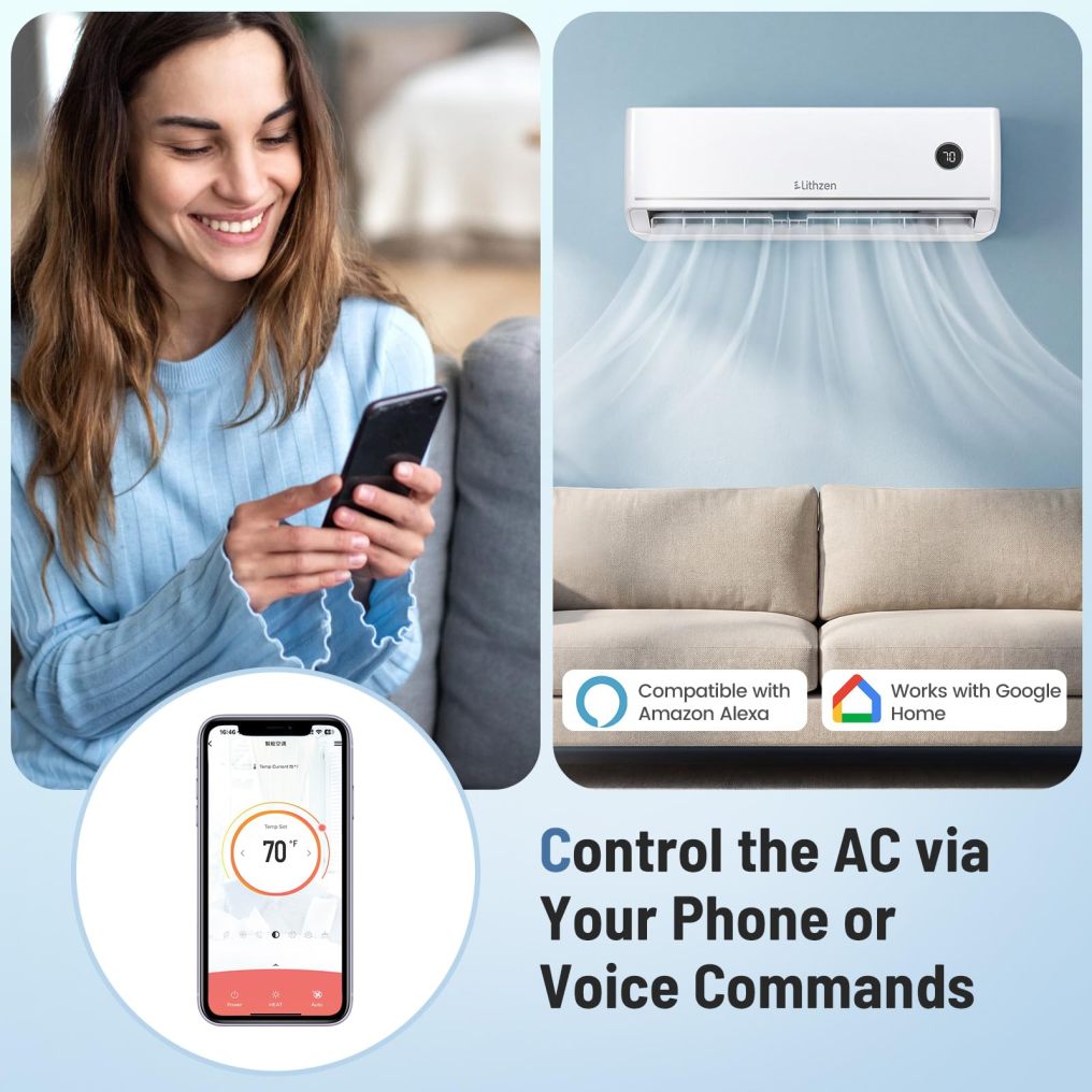 12000 BTU 18.1 SEER2 115V Mini Split Air Conditioner & Heater
