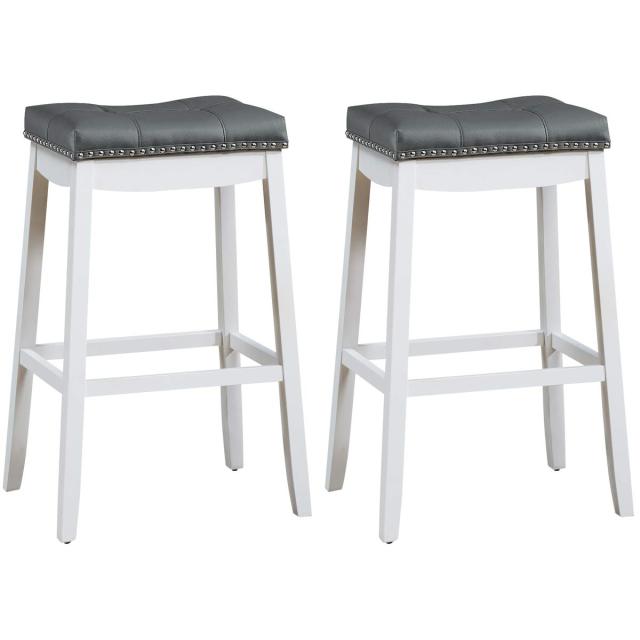 Bar Stools Set of 2/4 29-Inch Height Backless Counter Stool