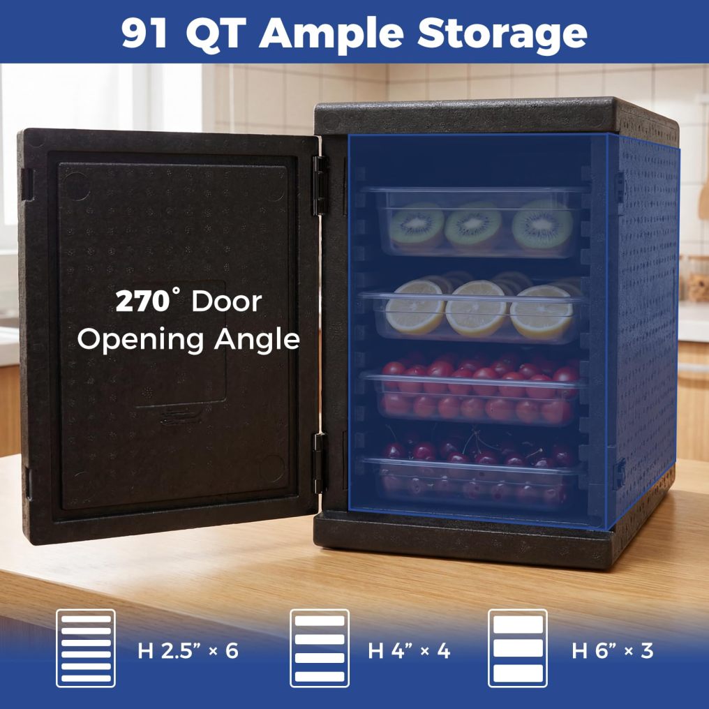 91 Qt Insulated Food Pan Carrier Non-Electrical Hot Box