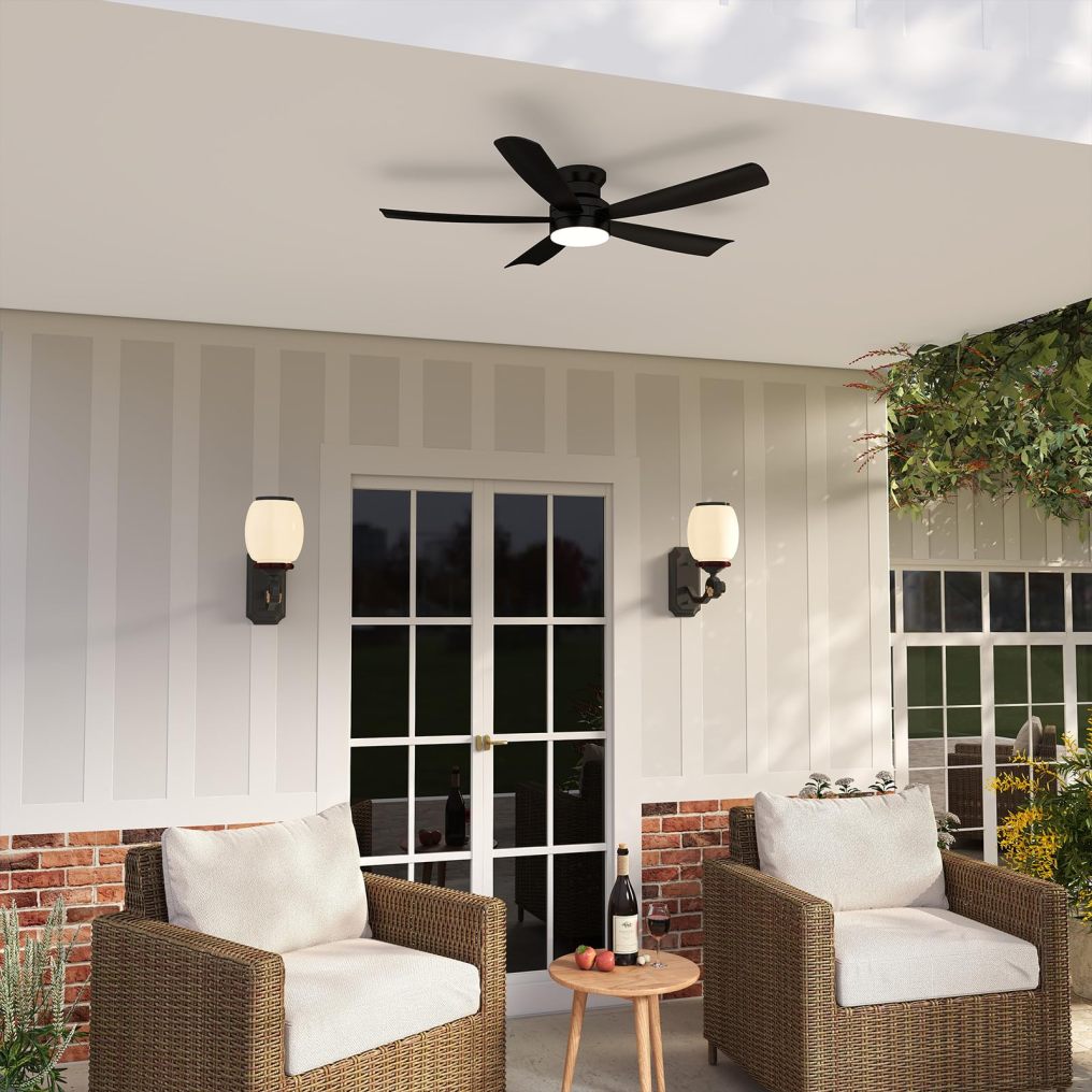 52 Inch Modern Ceiling Fan with Lights & Remote Control for Living Room