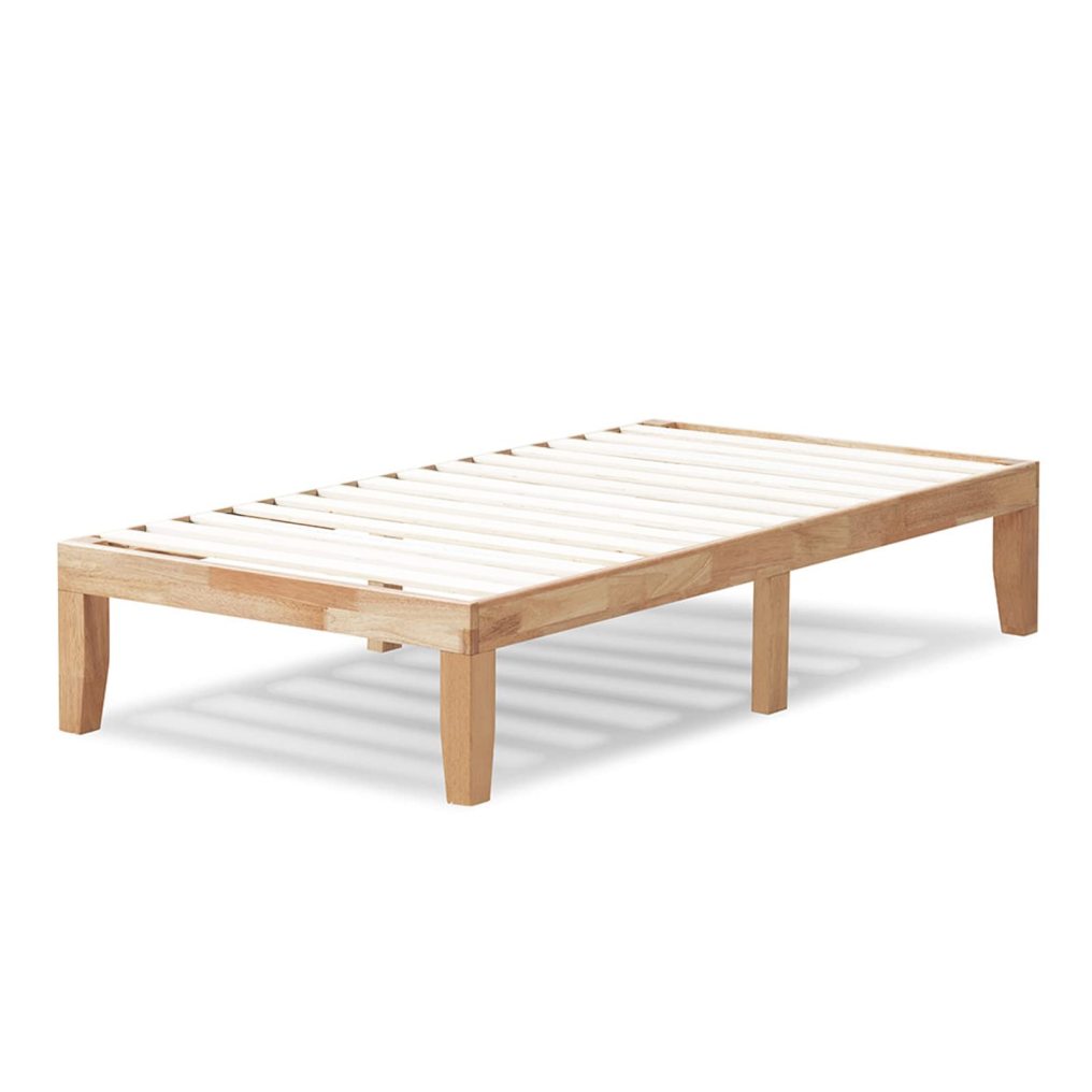 Platform Bed Frame 14 Inches Solid Rubber Wood Bed Frame