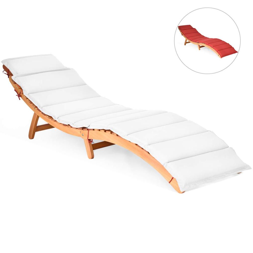 Patio Folding Wood Outdoor Lounge Chair