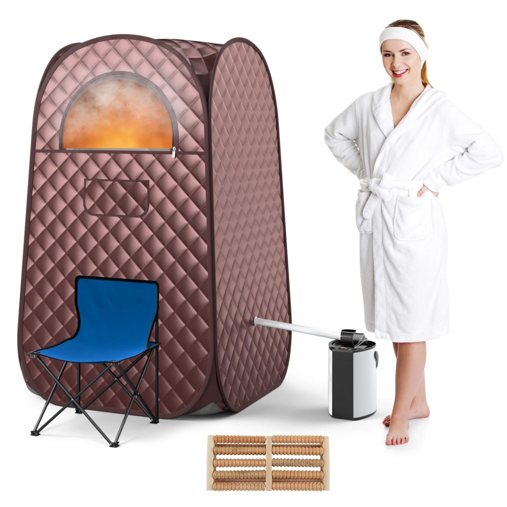 Portable Sauna Full-Body Personal Sauna Tent w/ 800W 3L Steam Generator