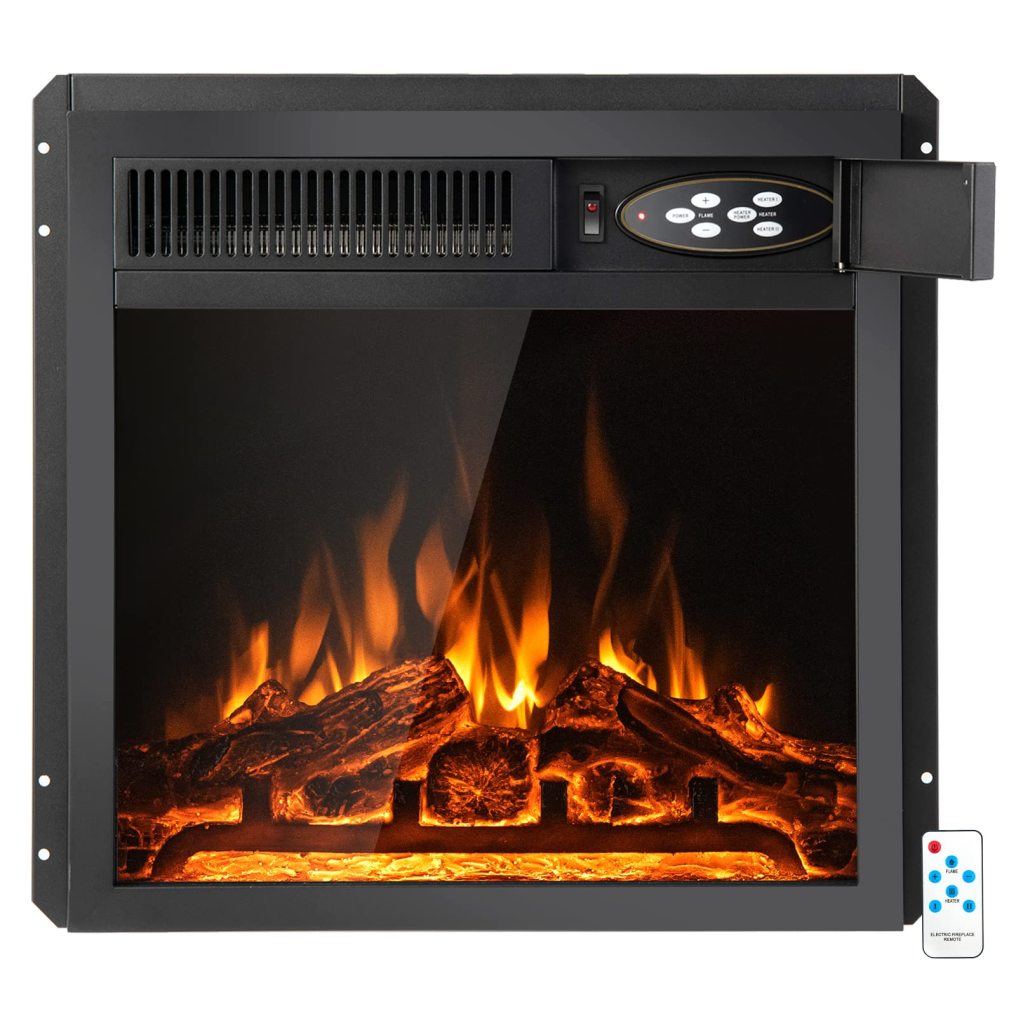 ARLIME 20 Inches Electric Fireplace Inserts 5100 BTU Recessed Freestanding Fireplace