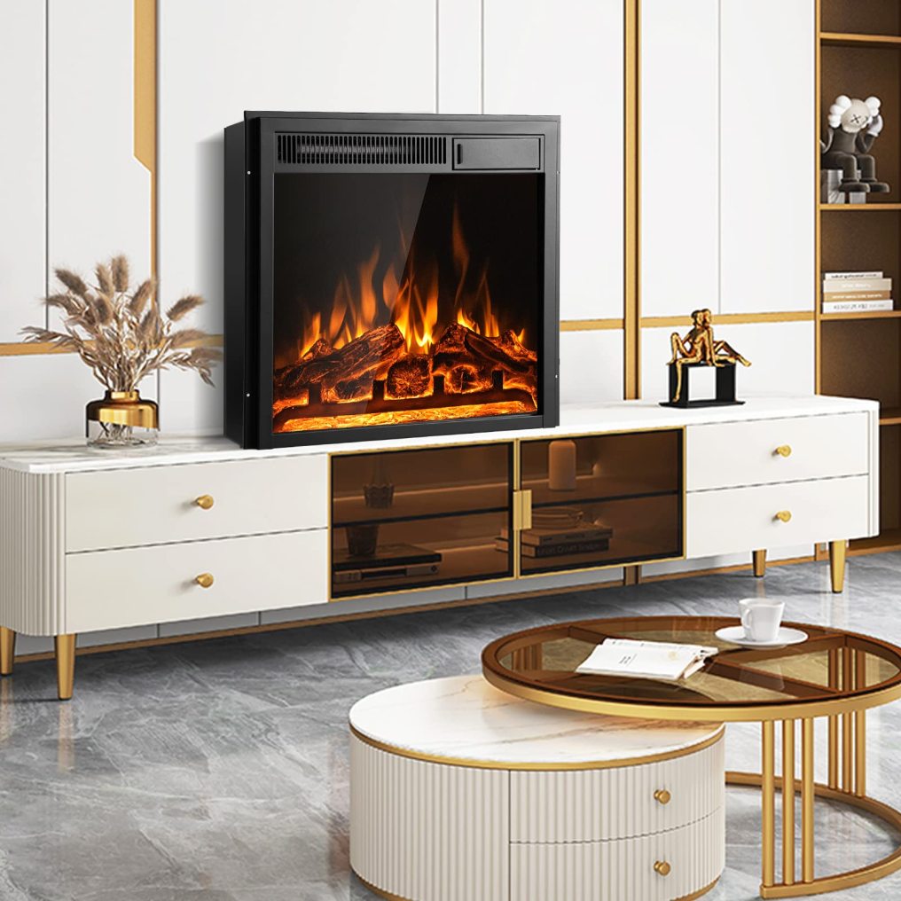 ARLIME 20 Inches Electric Fireplace Inserts 5100 BTU Recessed Freestanding Fireplace