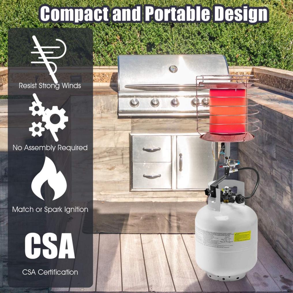 ARLIME 42,000 BTU Propane Tank Top Heater with Adjustable Heat Settings