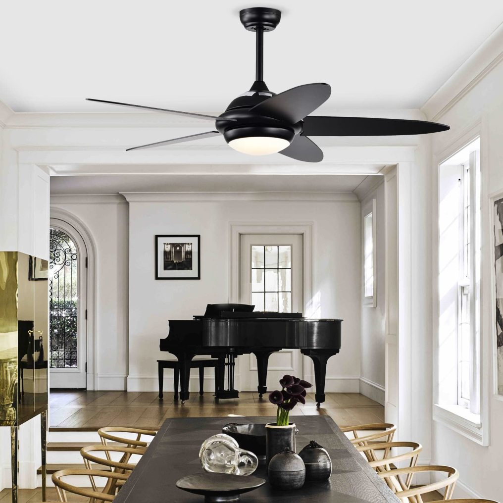 52 Inch Ceiling Fan with Lights, Indoor Modern LED Ceiling Fan, Remote Control