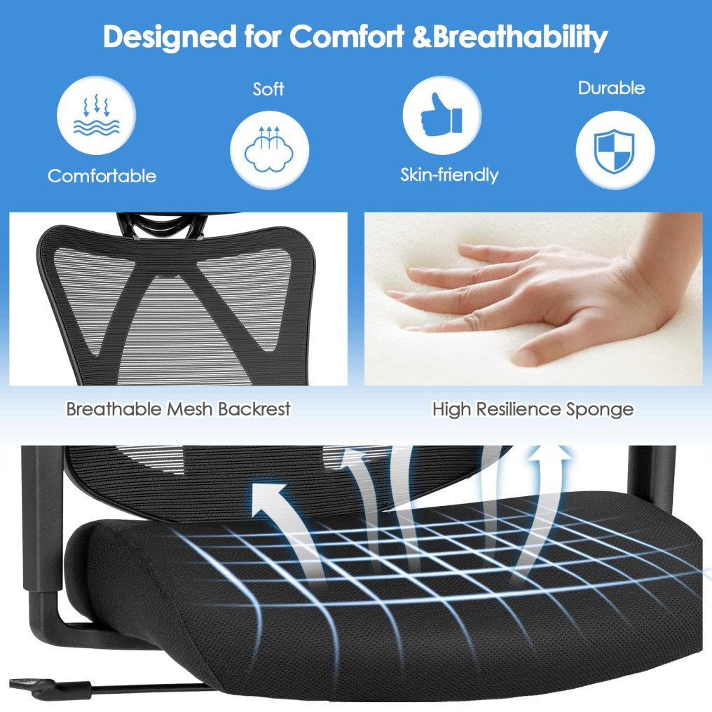 Ergonomic Executive Office Chair High Back Mesh Computer Desk Chair