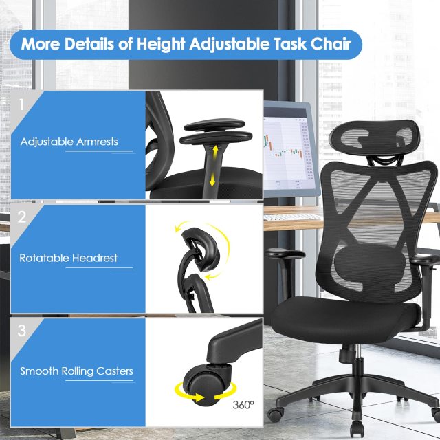 Ergonomic Executive Office Chair High Back Mesh Computer Desk Chair