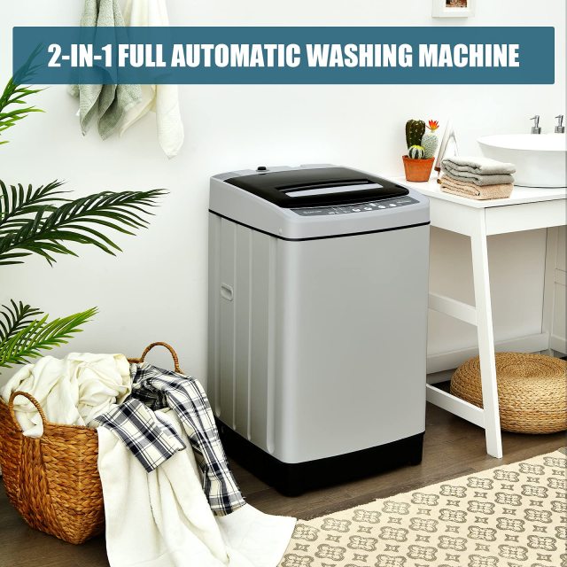 ARLIME 2 in 1 Compact Mini Laundry Machine Full-Automatic Washing Machinem, 1.5 Cu.Ft