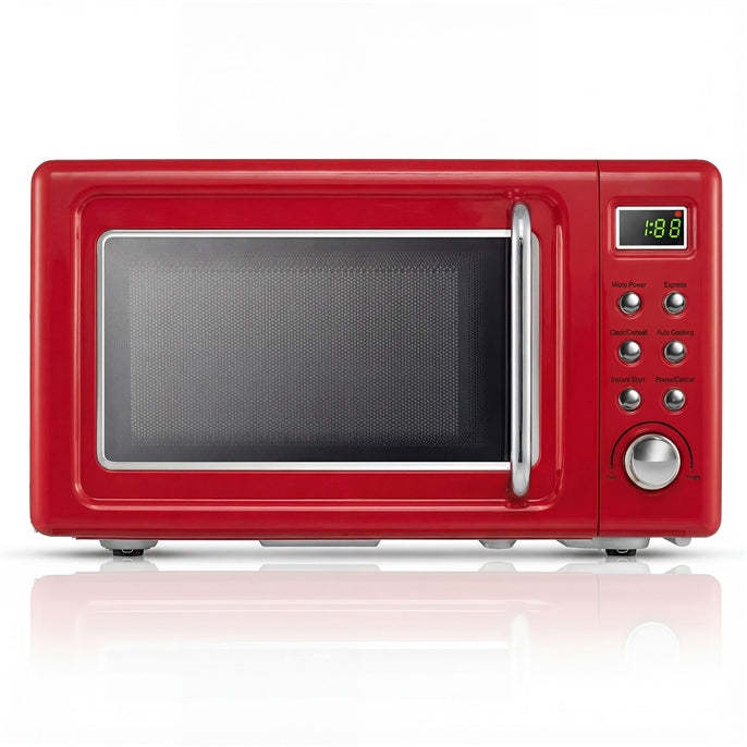 ARLIME Small Microwave, 0.7Cu.ft 700 Watt Countertop Microwave with 5 Micro Power Defrost & Auto Cooking Function