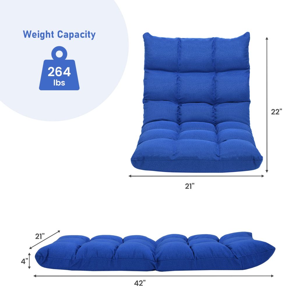 Floor Chair Folding Gaming Chair with Back Support