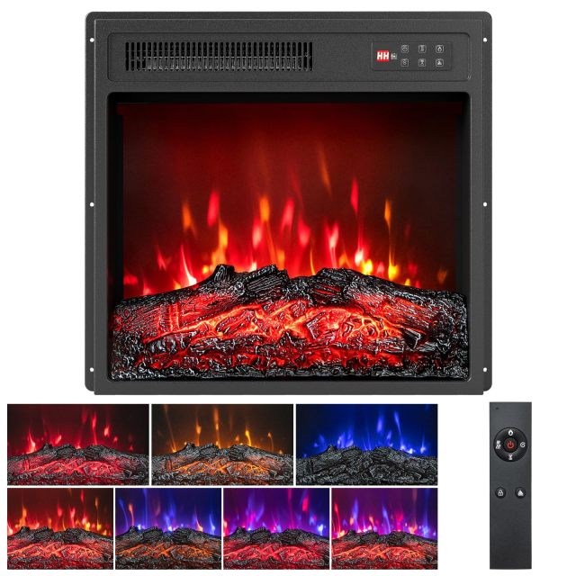Electric Fireplace Insert 18 inch Wide with Remote Control