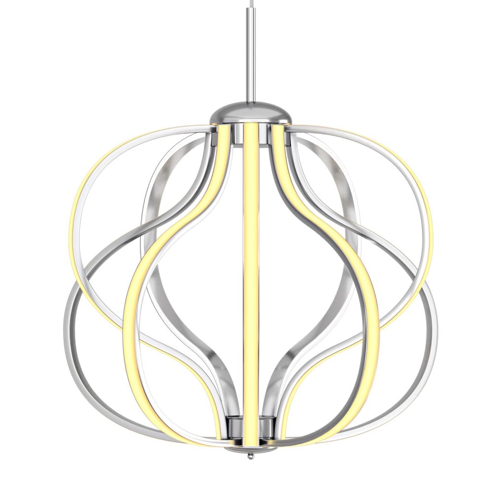 ARLIME Modern LED Chandelier, Dimmable Pendant Light with Adjustable Height