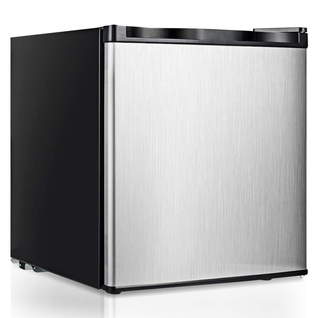 ARLIME Compact Upright Freezer Countertop, 1.1 cu. ft. Mini Size with Reversible Stainless Steel Door