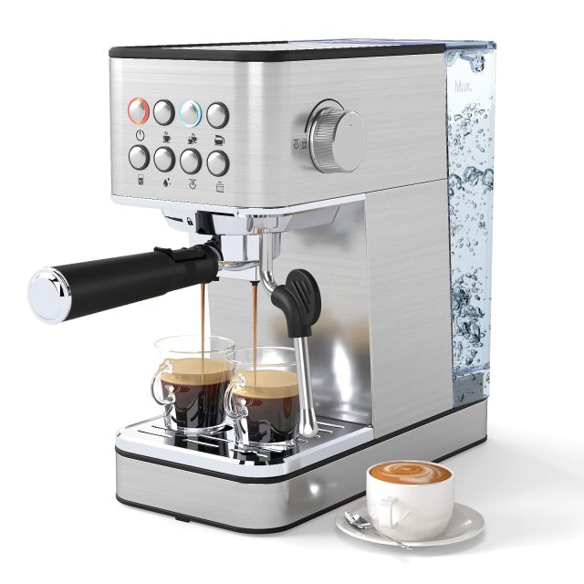 Espresso Machine 20 Bar Compact Stainless Steel Coffee Maker