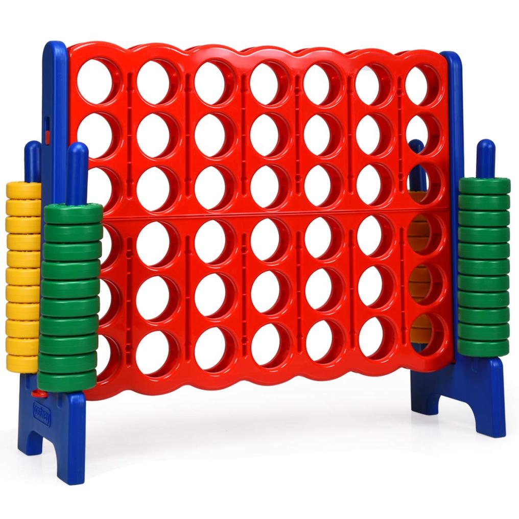 Jumbo 4-to-Score Giant Game Set with 42 Jumbo Rings & Quick-Release Slider