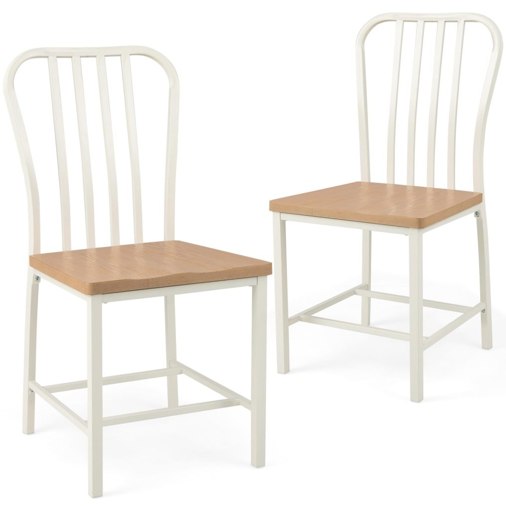 Dining Chair Set of 2/4 18.5 inch Seat Height Armless Spindle Back Kitchen Chairs