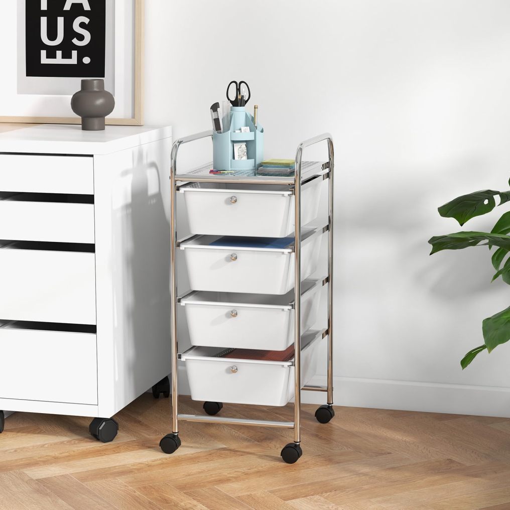 4-Drawer Rolling Storage Cart