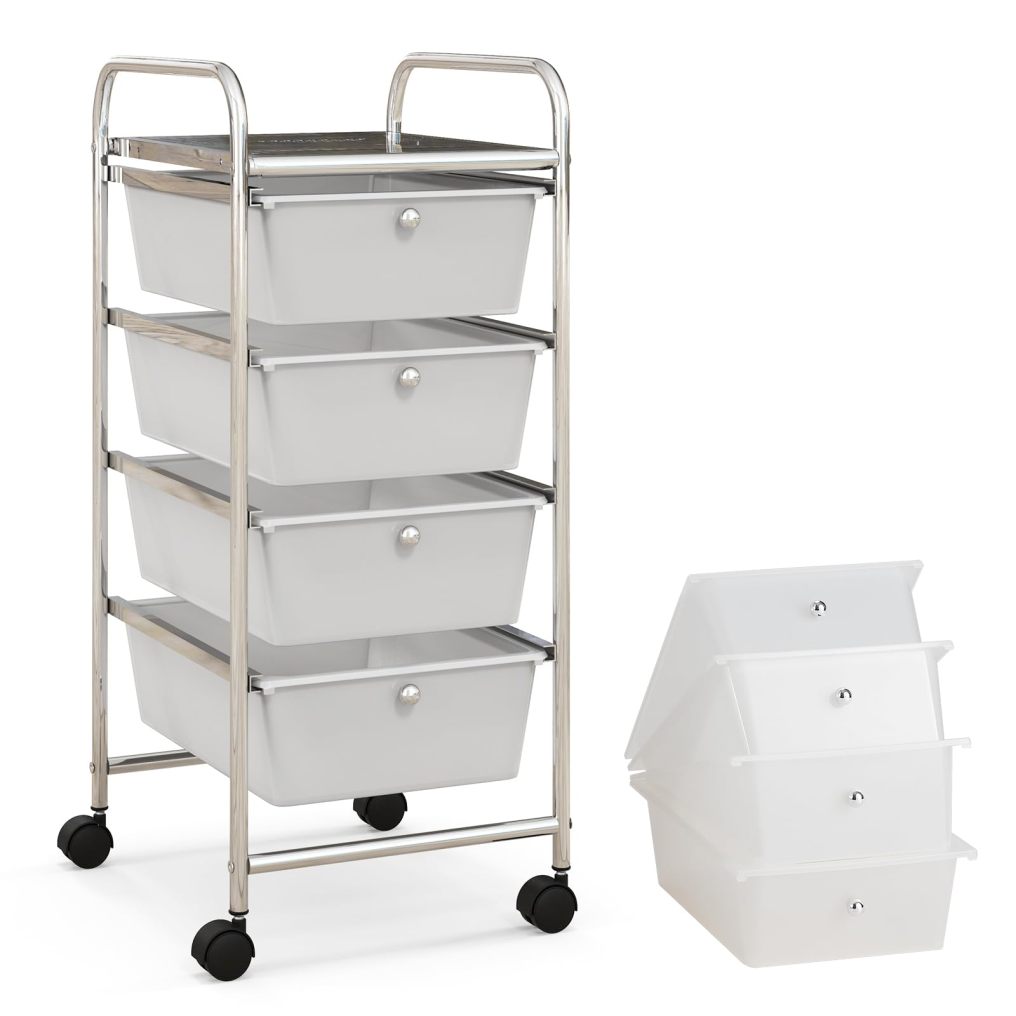 4-Drawer Rolling Storage Cart