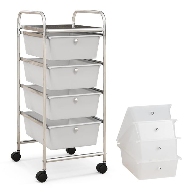 4-Drawer Rolling Storage Cart